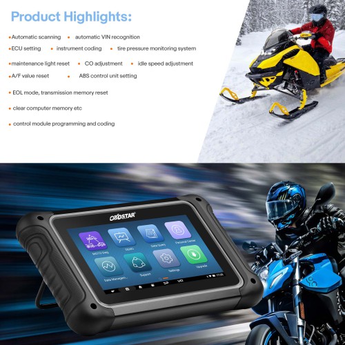 OBDSTAR MOTOSTAR Intelligent Motorcycle/Snow Mobile/ATV/UTV Diagnostic Equipment