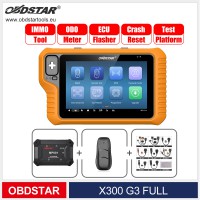 OBDSTAR X300 Classic G3 Key Programmer with Full License Cluster Calibration ECU Clone Airbag Reset Test Platform with MOTO IMMO Cable Kit+Key SIM